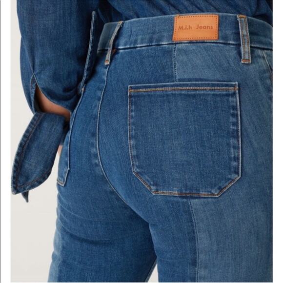 M.i.h Jeans Women’s Marrakesh Cropped Kick Flare Two Tone Sonia Jeans Size 29 - Picture 8 of 15
